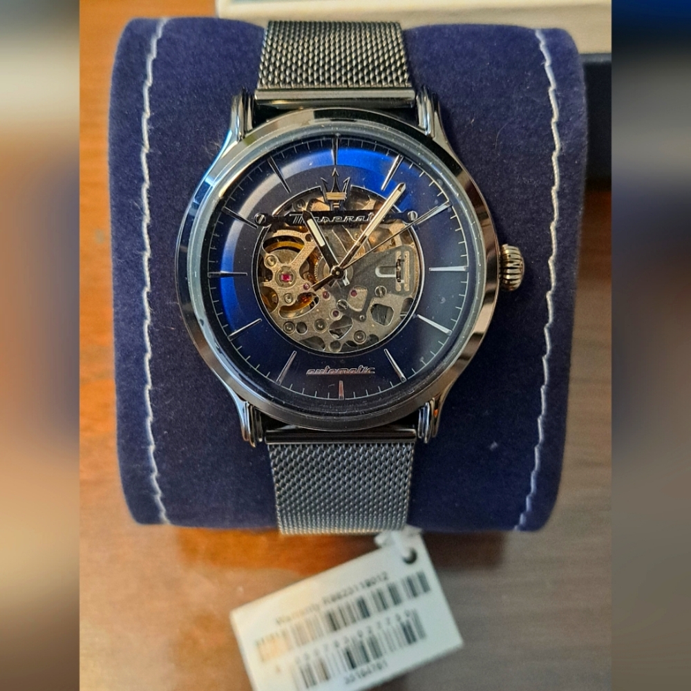 Blue and Steel Automatic Watch